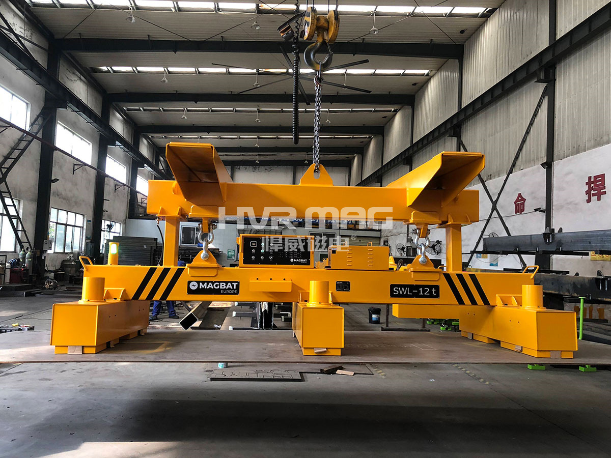 中國制造挑大梁！悍威磁電又一套鋼板吊具發貨至比利時